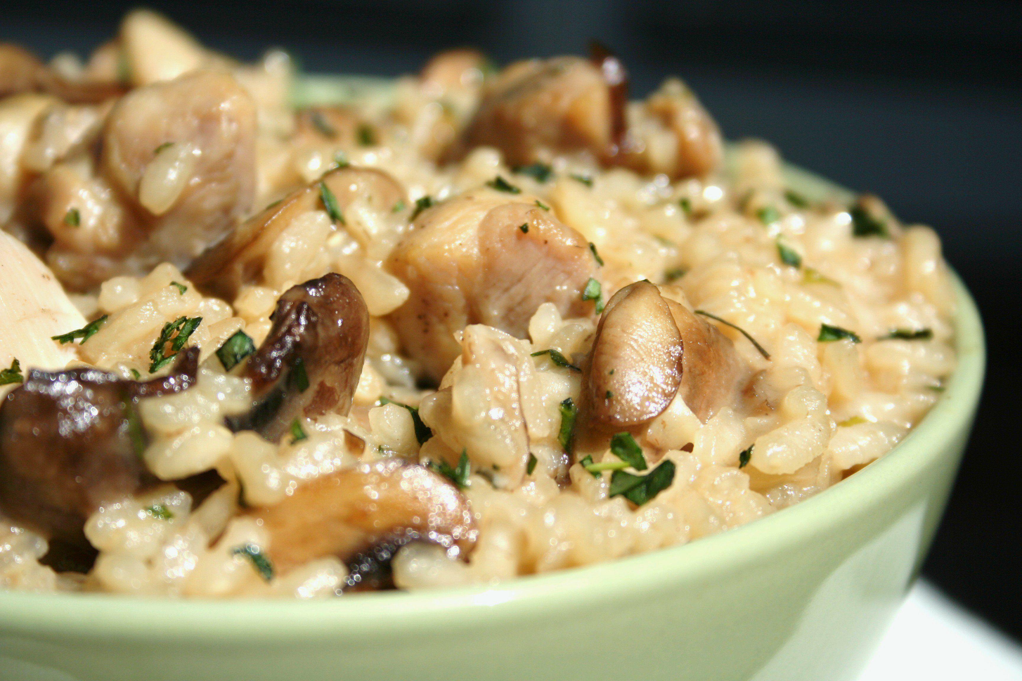 Image result for Â Chicken and mushroom risotto