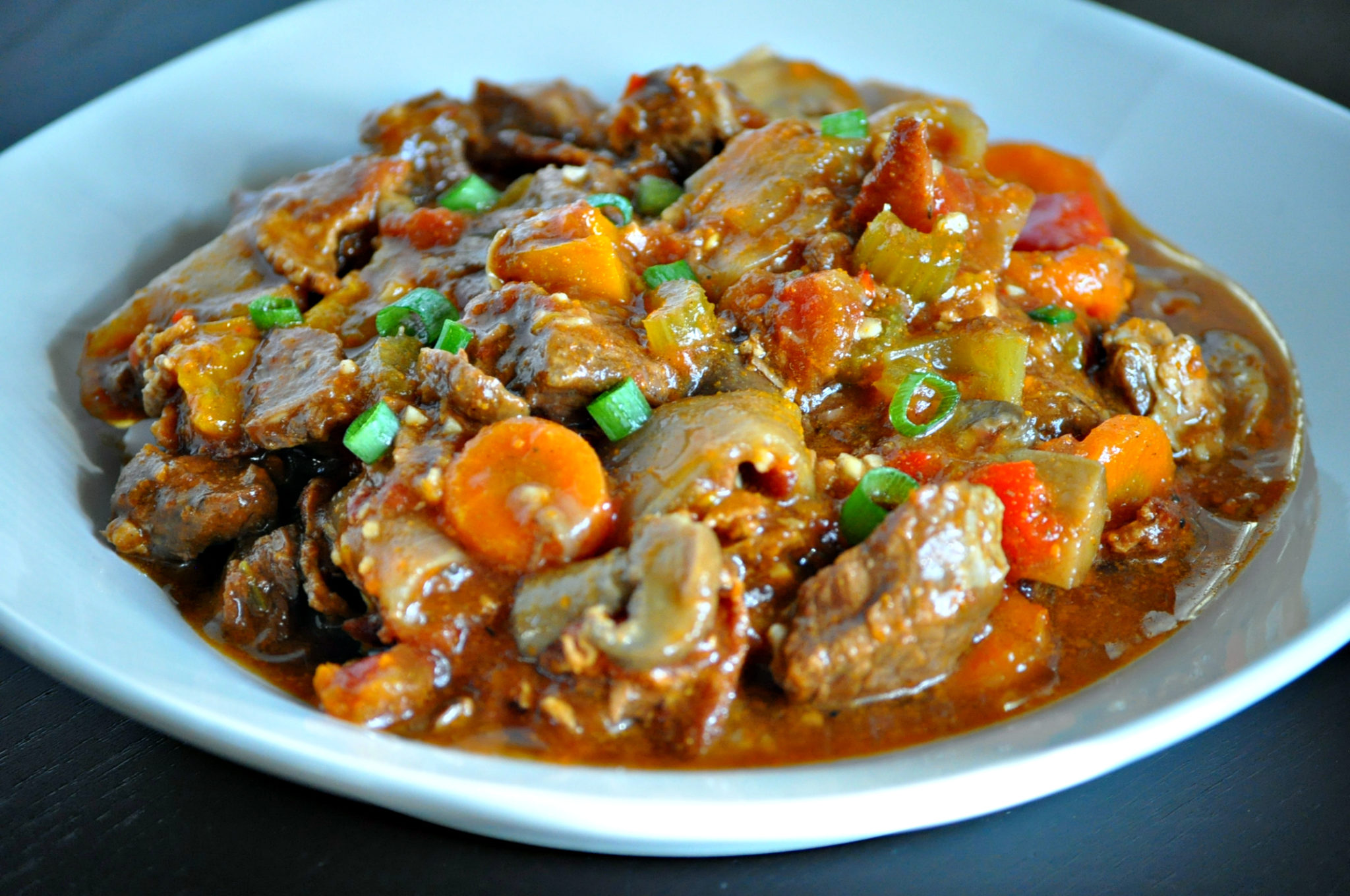 Hearty Slow Cooker Low Carb Beef Stew - Paleo and Gluten Free